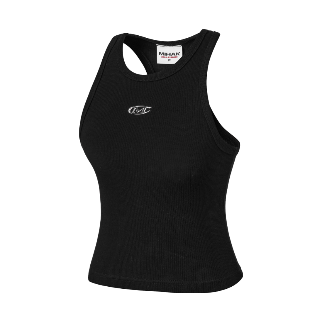 25SMWS-2300BK MIHAK Metal Logo Crop Sleeveless Black
