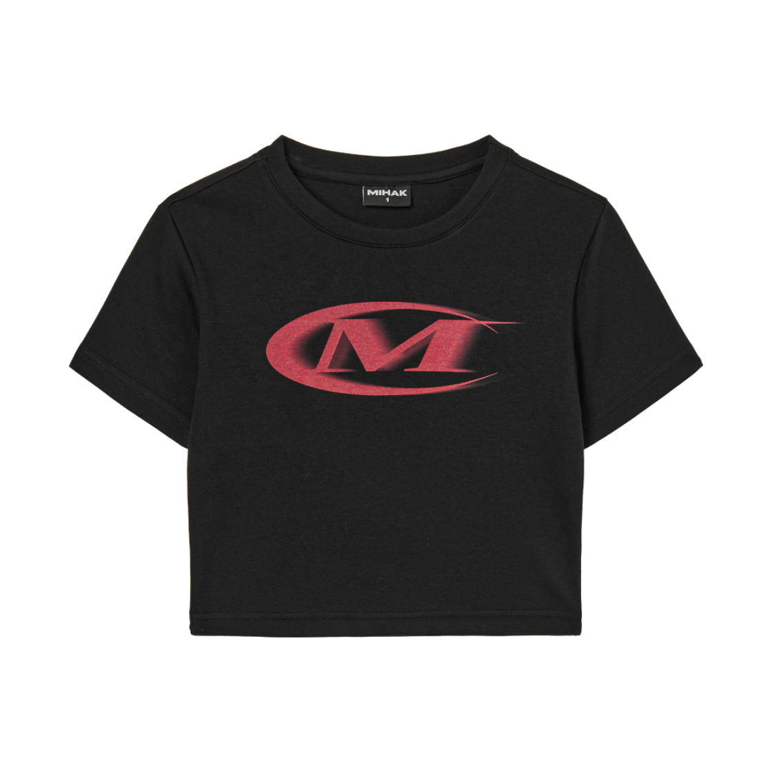 26SMWT-2203BKRD MIHAK Motion Big Logo Crop T-shirt Black/Red