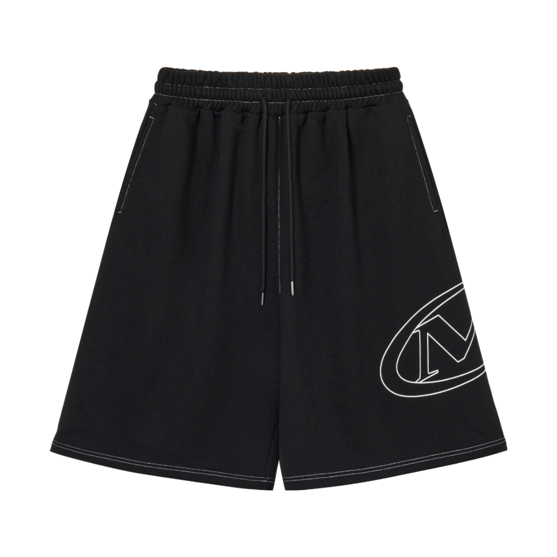 26SMHP-1804BK MIHAK Stroke Logo Stitch Bermuda Pants Black