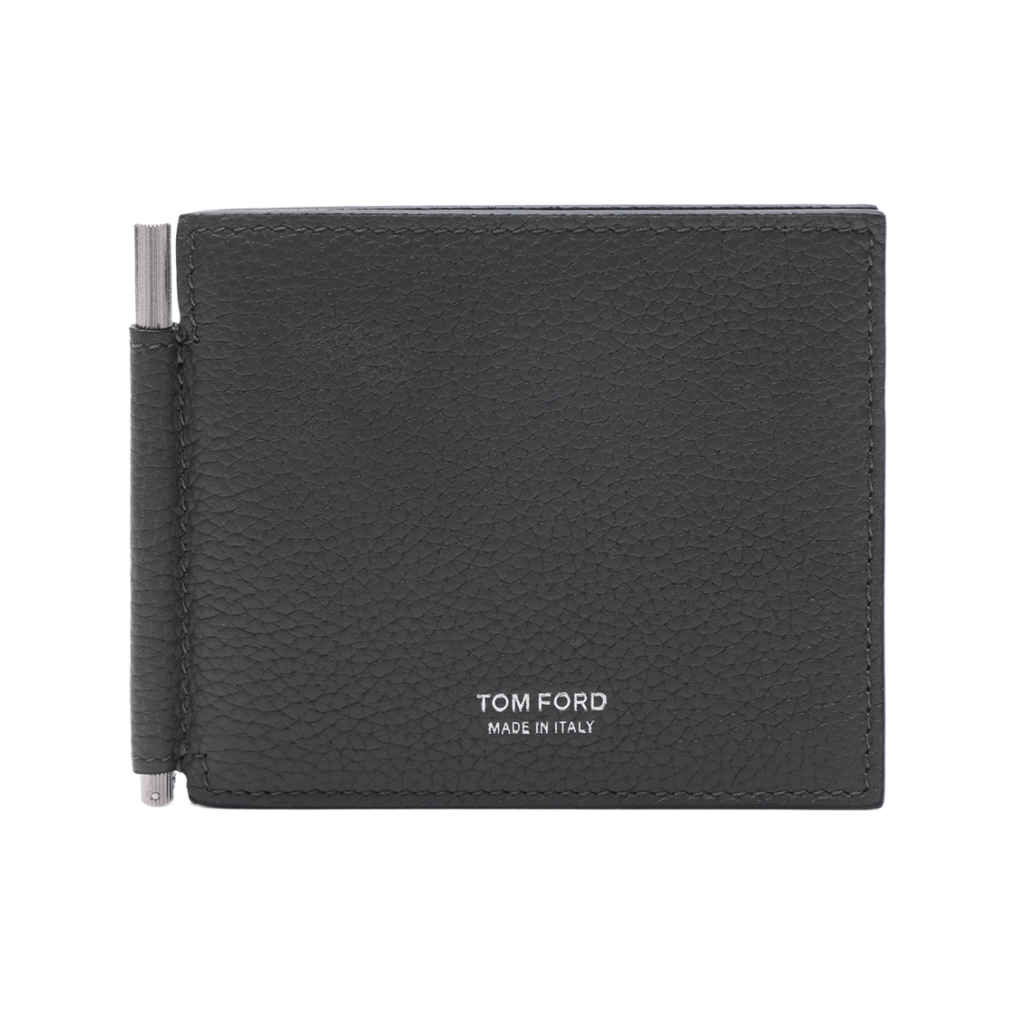 Y0231 LCL158S TBG 26F [25% 쿠폰] Tom Ford Grain Leather Money Clip Wallet Smoke Grey
