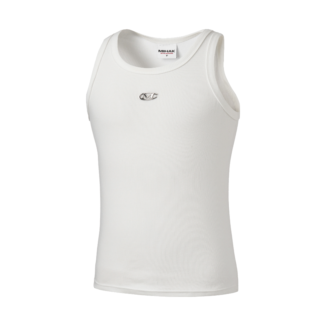 25SMS-1100WH MIHAK Metal Logo Muscle Tank Top White