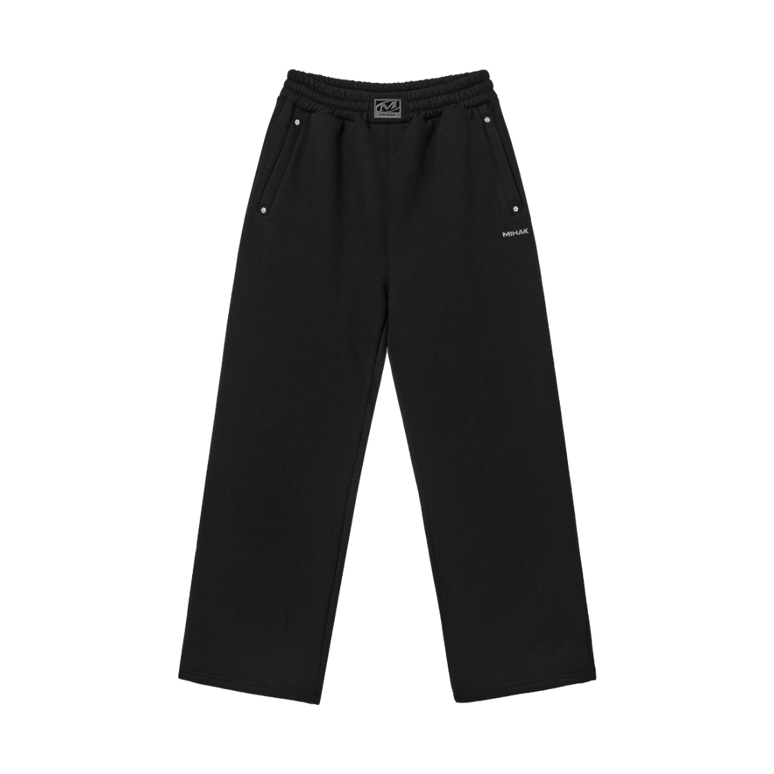 25FMP-1704BK MIHAK Metal Plate Fleece Sweat Pants Black