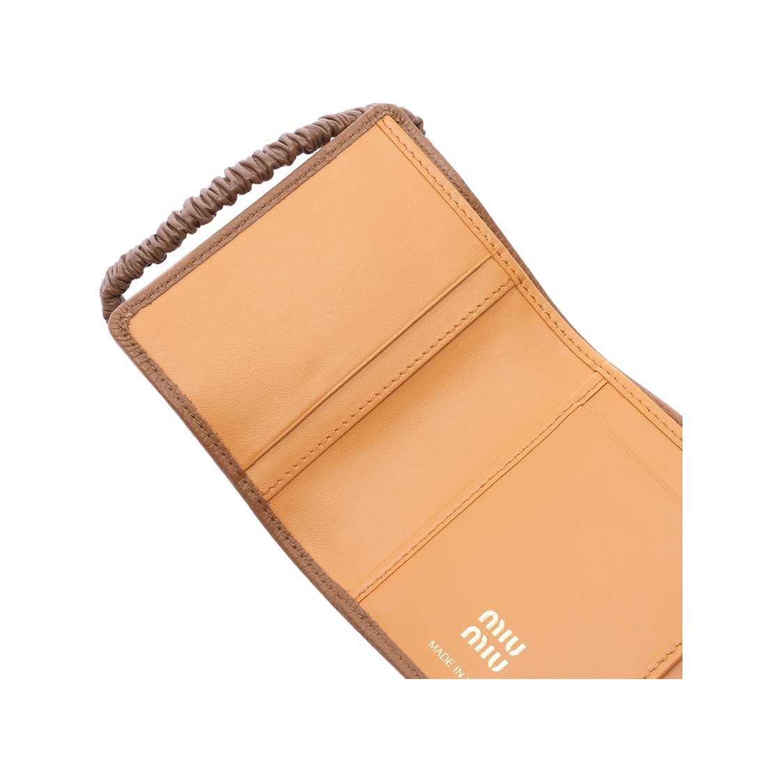[25% 쿠폰] 미우 미우 로고 루프 월렛 브라운 오렌지([25% 쿠폰] Miu Miu Logo Loop Wallet Brown Orange) - 6