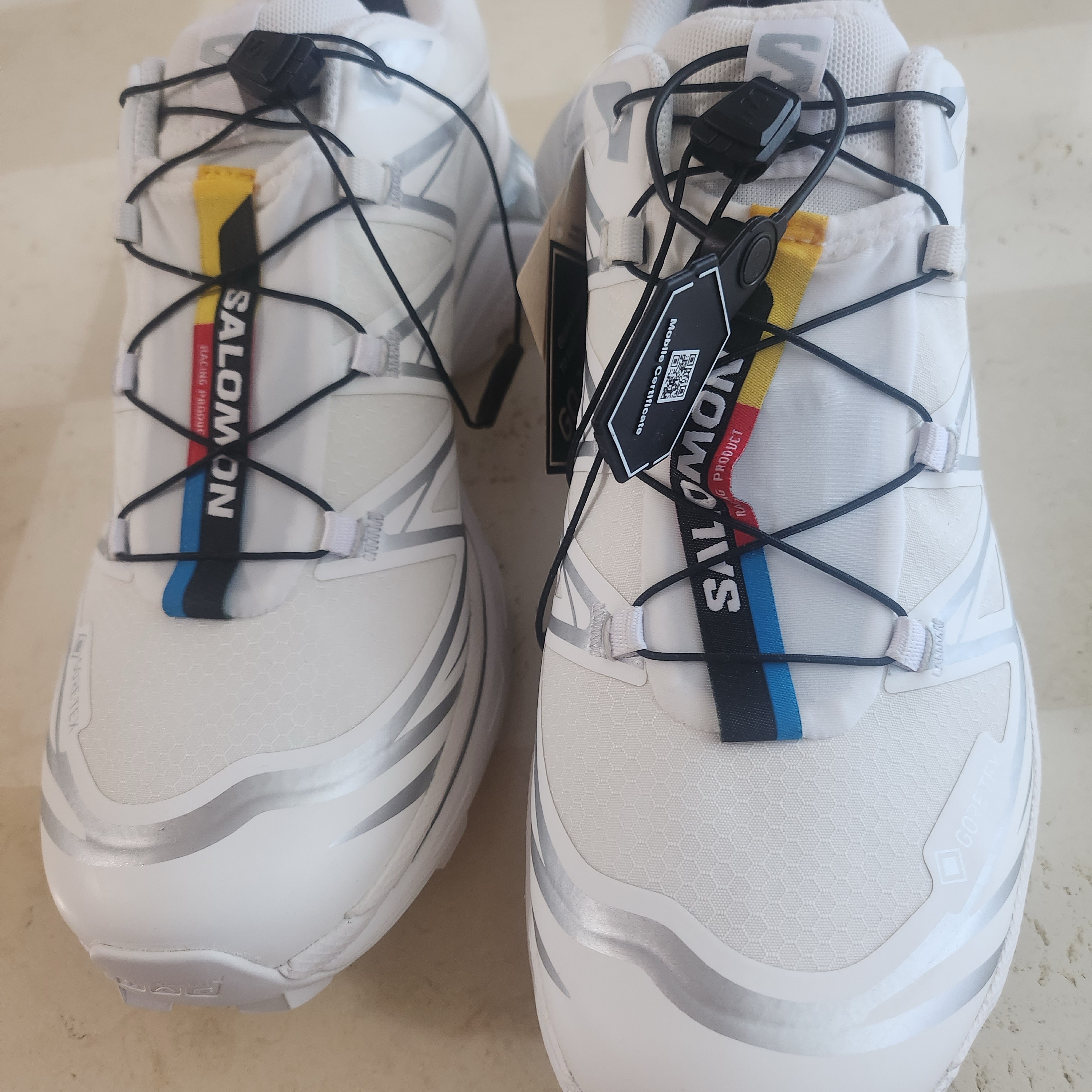Salomon XT-6 Gore-Tex White Silver 착용 스타일