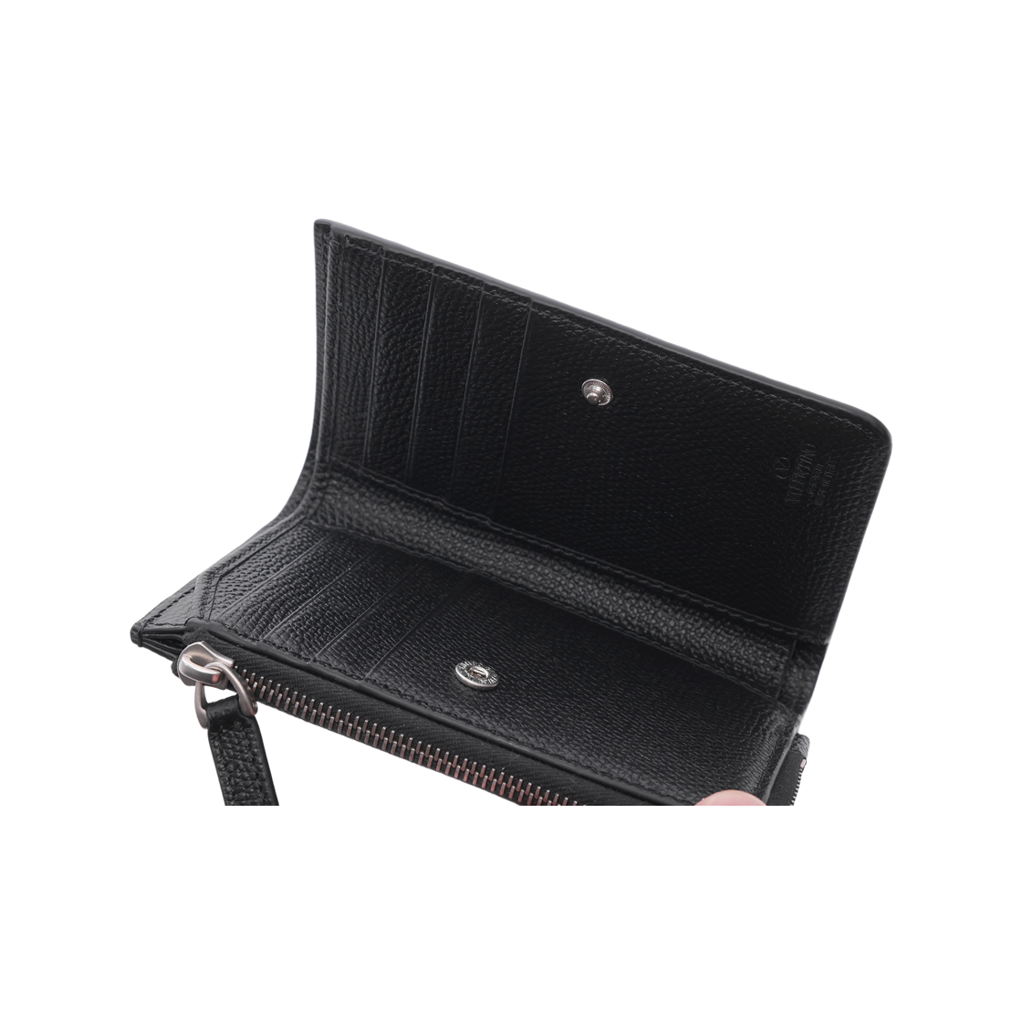 [25% 쿠폰] 발렌티노 브이로고 시그니쳐 지퍼 반지갑 블랙([25% 쿠폰] Valentino Vlogo Signature Zip Bi-Fold Wallet Black) - 6