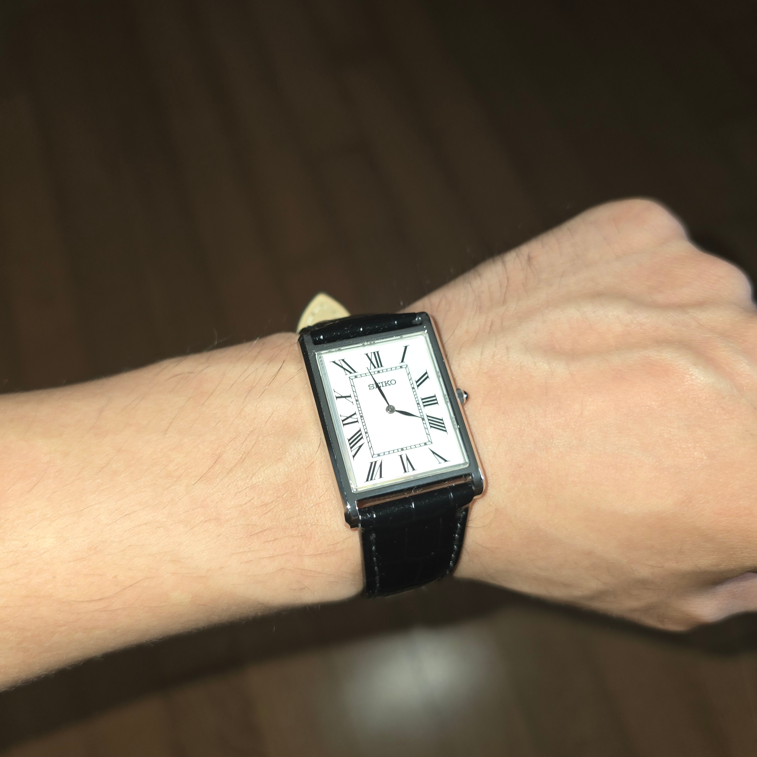 Seiko SWR103 27.2mm Black White 착용 스타일