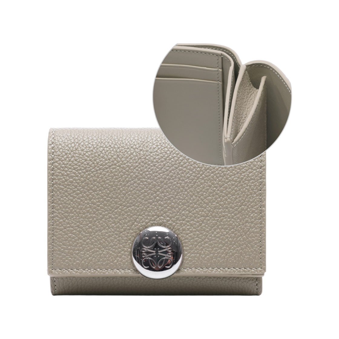 [25% 쿠폰] 로에베 페블 그레인 카프스킨 페블 트라이폴드 월렛 클레이([25% 쿠폰] Loewe Pebble Trifold Wallet in Pebble Grain Calfskin Clay) - 2