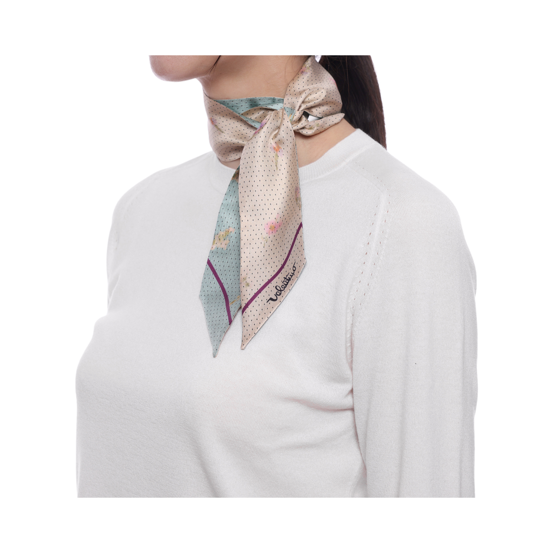 [25% 쿠폰] (W) 발렌티노 실크 스카프 화이트([25% 쿠폰] (W) Valentino Silk Scarf White) - 6