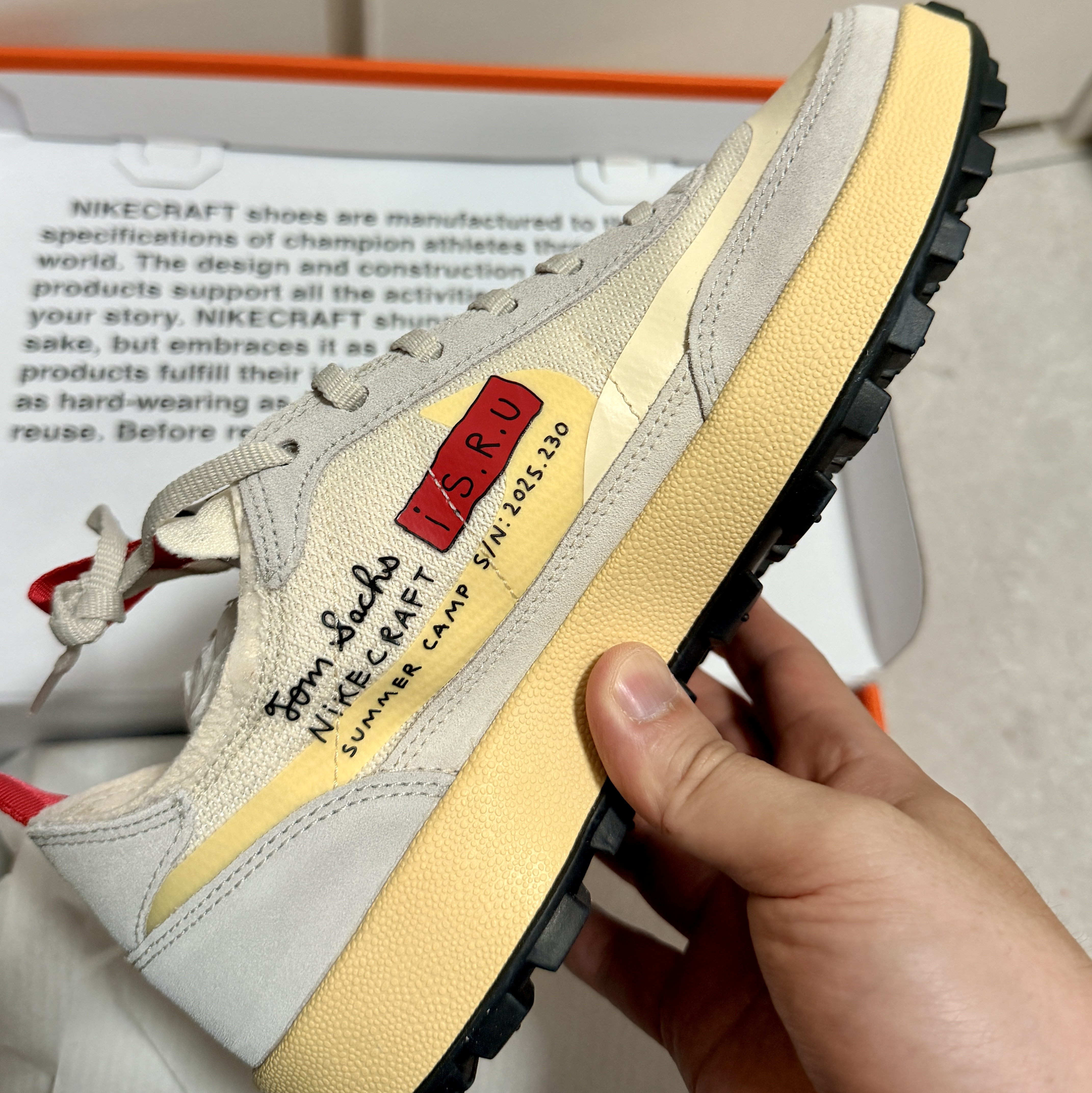 Nike x Tom Sachs General Purpose Shoe Grey Yellow 착용 스타일 - 3