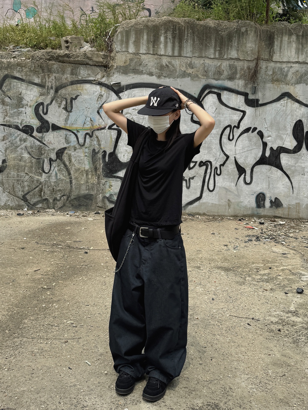 Aoiro 6-Panel Bone A/N Cap Black, eS Accel OG Black 착용 스타일 - 1
