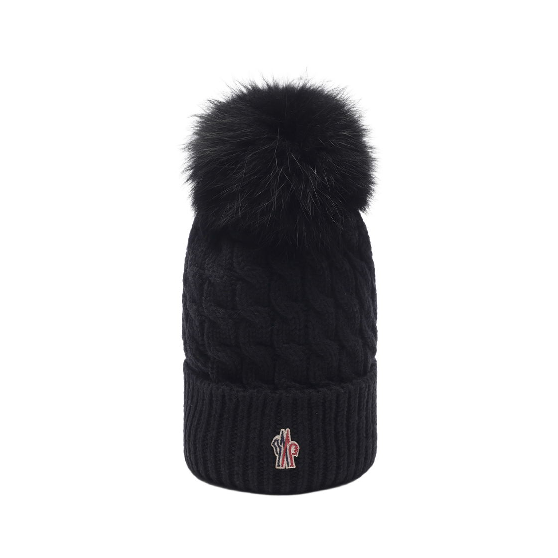 3B00018 0402A 999 23F [25% 쿠폰] (W) Moncler Wool Beanie With Pom Pom Black - 23FW