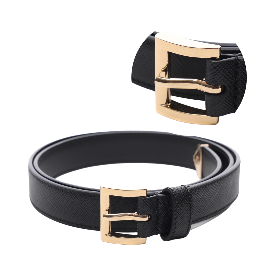 [25% 쿠폰] 프라다 사피아노 레더 벨트 블랙([25% 쿠폰] Prada Saffiano Leather Belt Black) - 2
