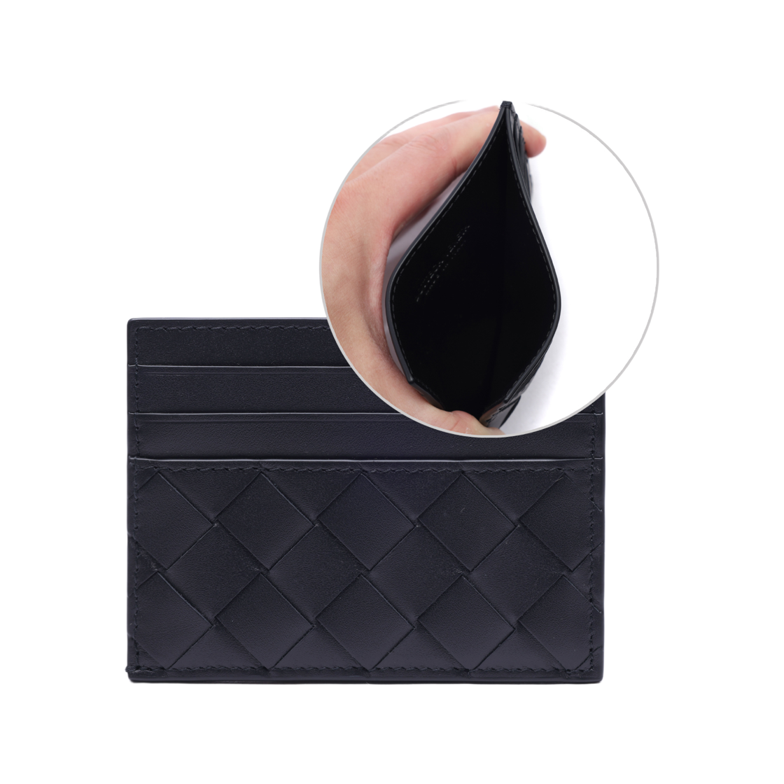 [25% 쿠폰] 보테가 베네타 크레딧 카드 케이스 미드나잇 블루([25% 쿠폰] Bottega Veneta Credit Card Case Midnight Blue) - 2