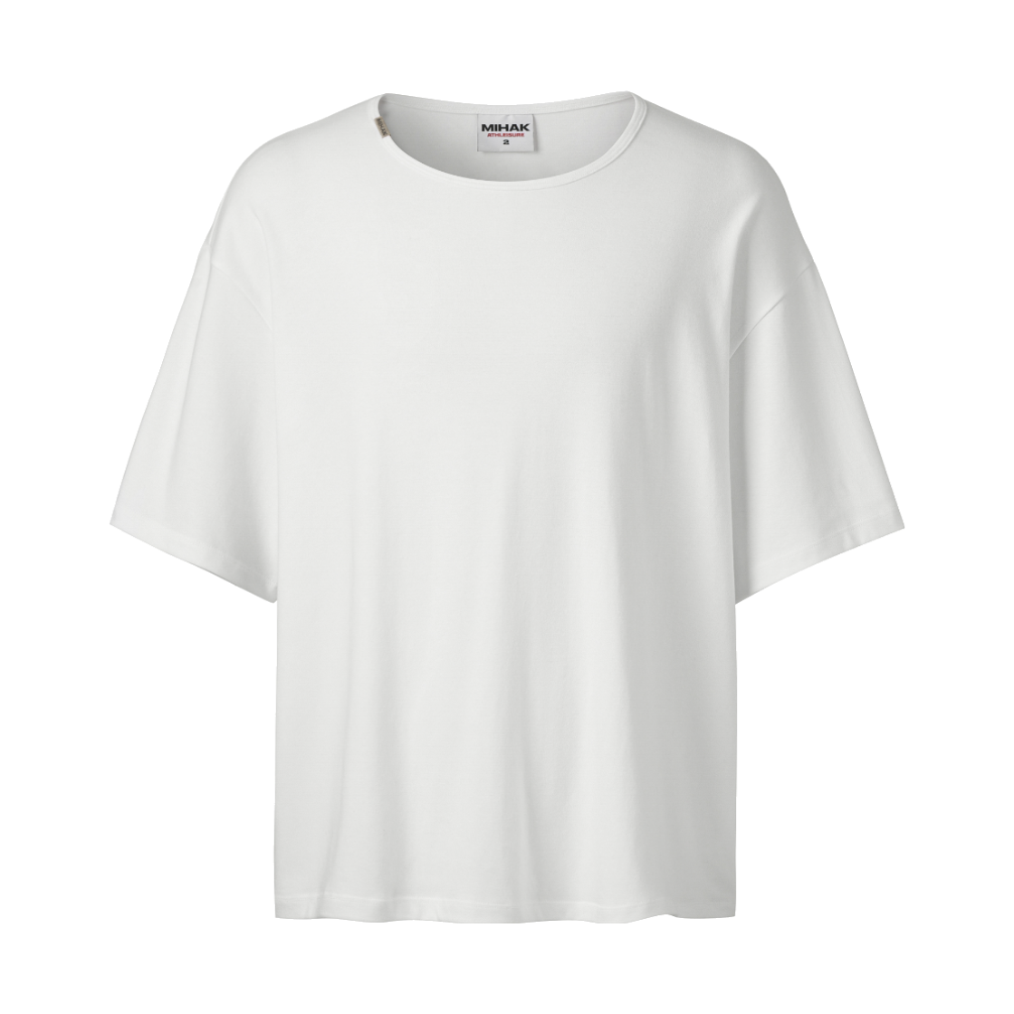 25FMT-1201WH MIHAK Metal Clip U-neck T-shirt White