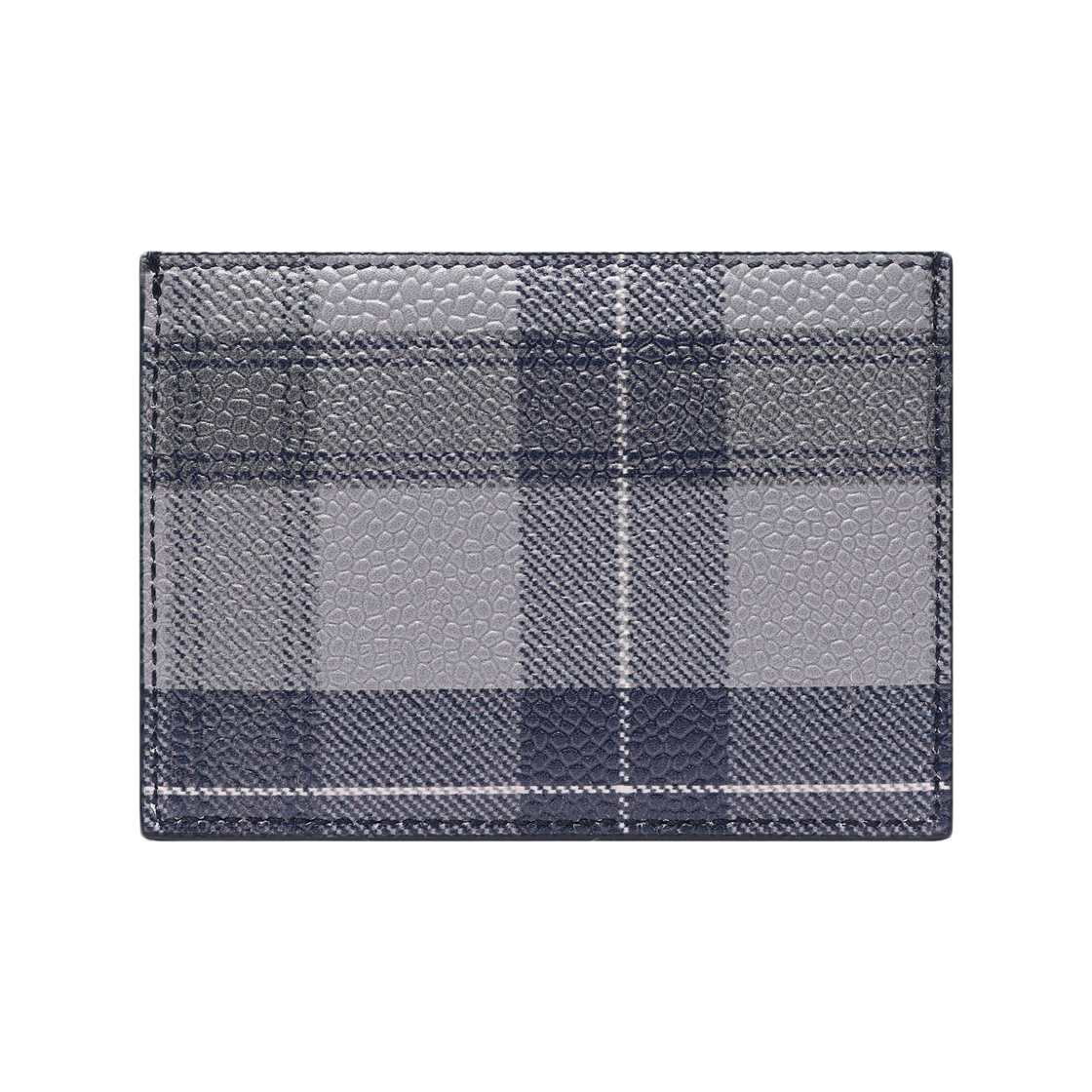 [25% 쿠폰] 톰브라운 타탄 페블 그레인 레더 싱글 카드 홀더 미디움 그레이([25% 쿠폰] Thom Browne Tartan Pebble Grain Leather Single Card Holder Medium Grey) - 4
