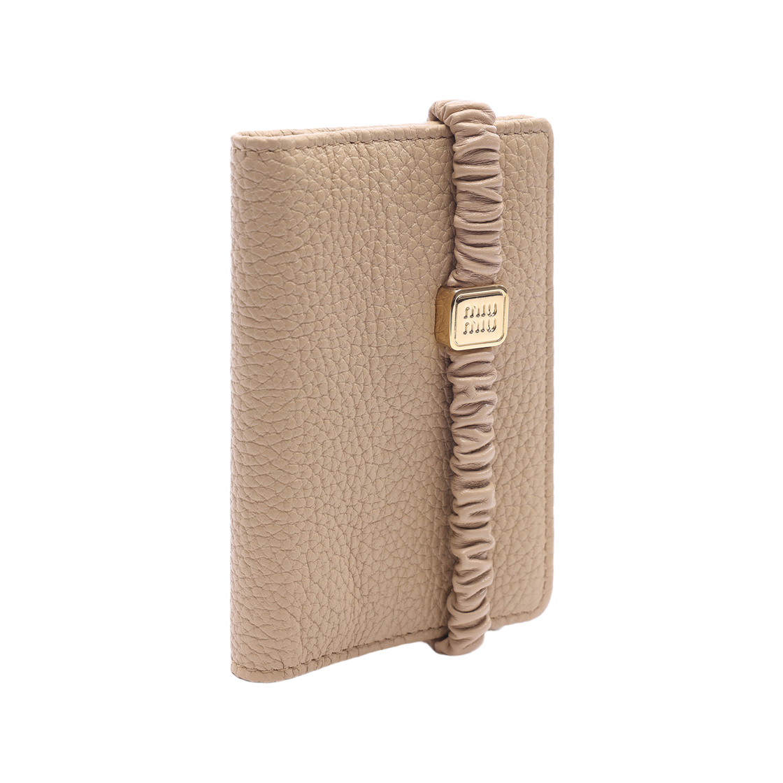 [25% 쿠폰] 미우 미우 로고 플라크 마테라쎄 이펙트 월렛 베이지 민트([25% 쿠폰] Miu Miu Logo Plaque Matelasse Effect Wallet Beige Mint) - 3