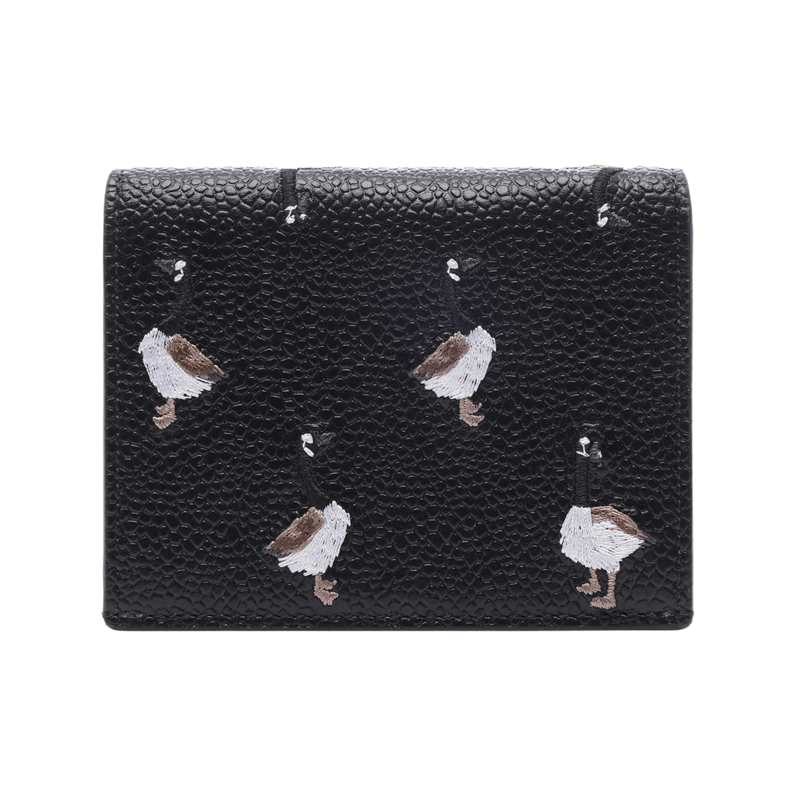 [25% 쿠폰] 톰브라운 페블 그레인 구스 자수 더블 카드 홀더 블랙([25% 쿠폰] Thom Browne Pebble Grain Goose Embroidery Double Card Holder Black) - 5