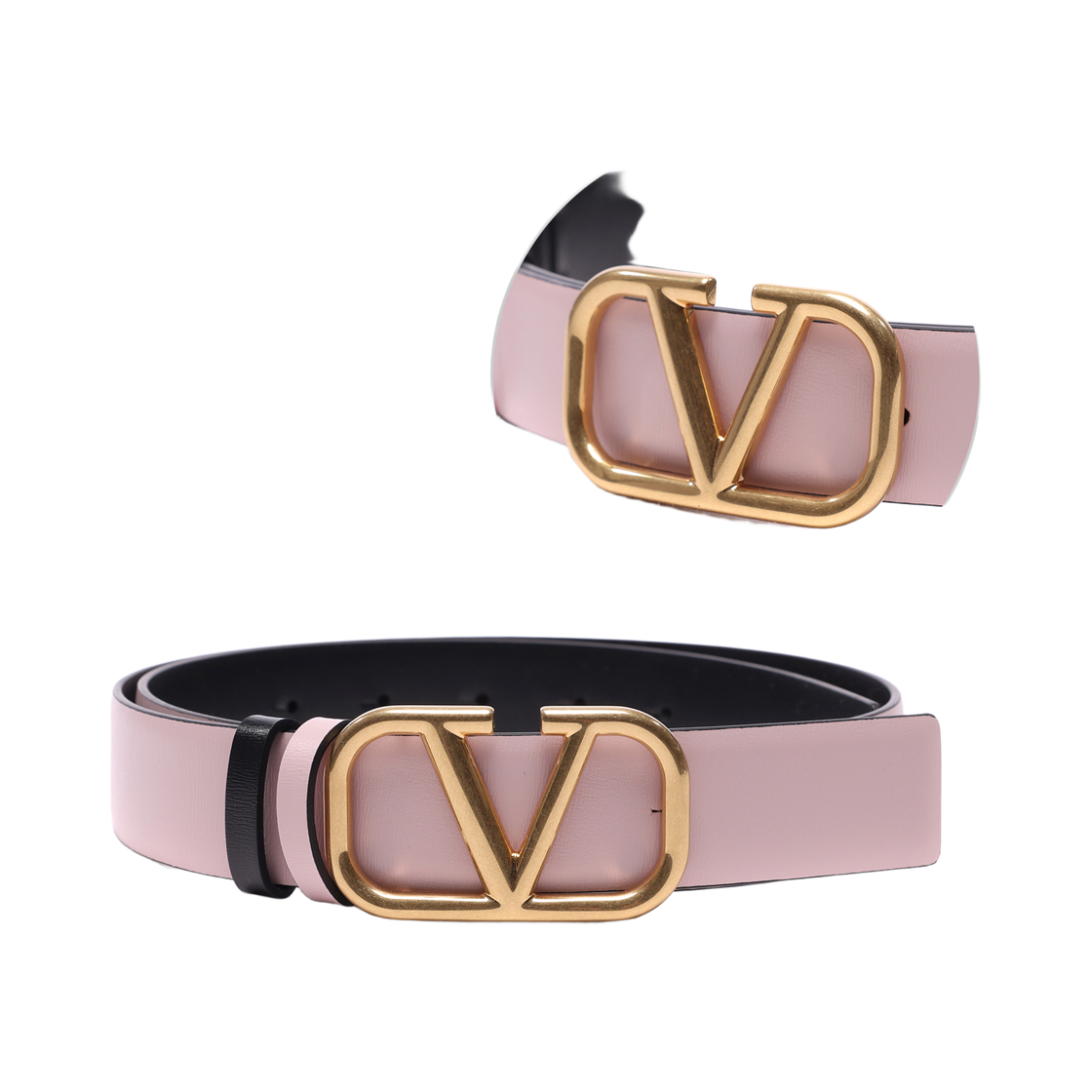 [25% 쿠폰] (W) 발렌티노 브이로고 시그니쳐 벨트 핑크 블랙([25% 쿠폰] (W) Valentino Vlogo Signature Belt Pink Black) - 2