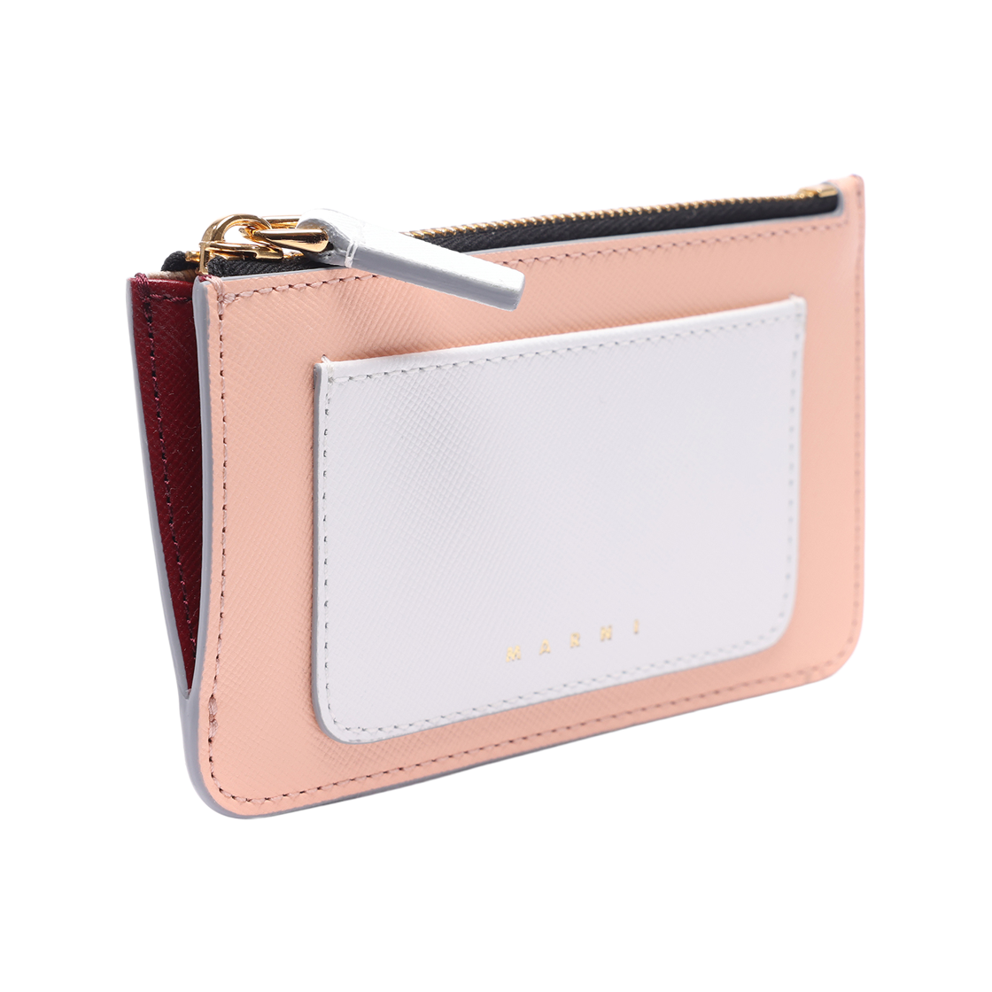 [25% 쿠폰] 마르니 사피아노 레더 카드 케이스 릴리 화이트 피치([25% 쿠폰] Marni Saffiano Leather Card Case Lily White Peach) - 3