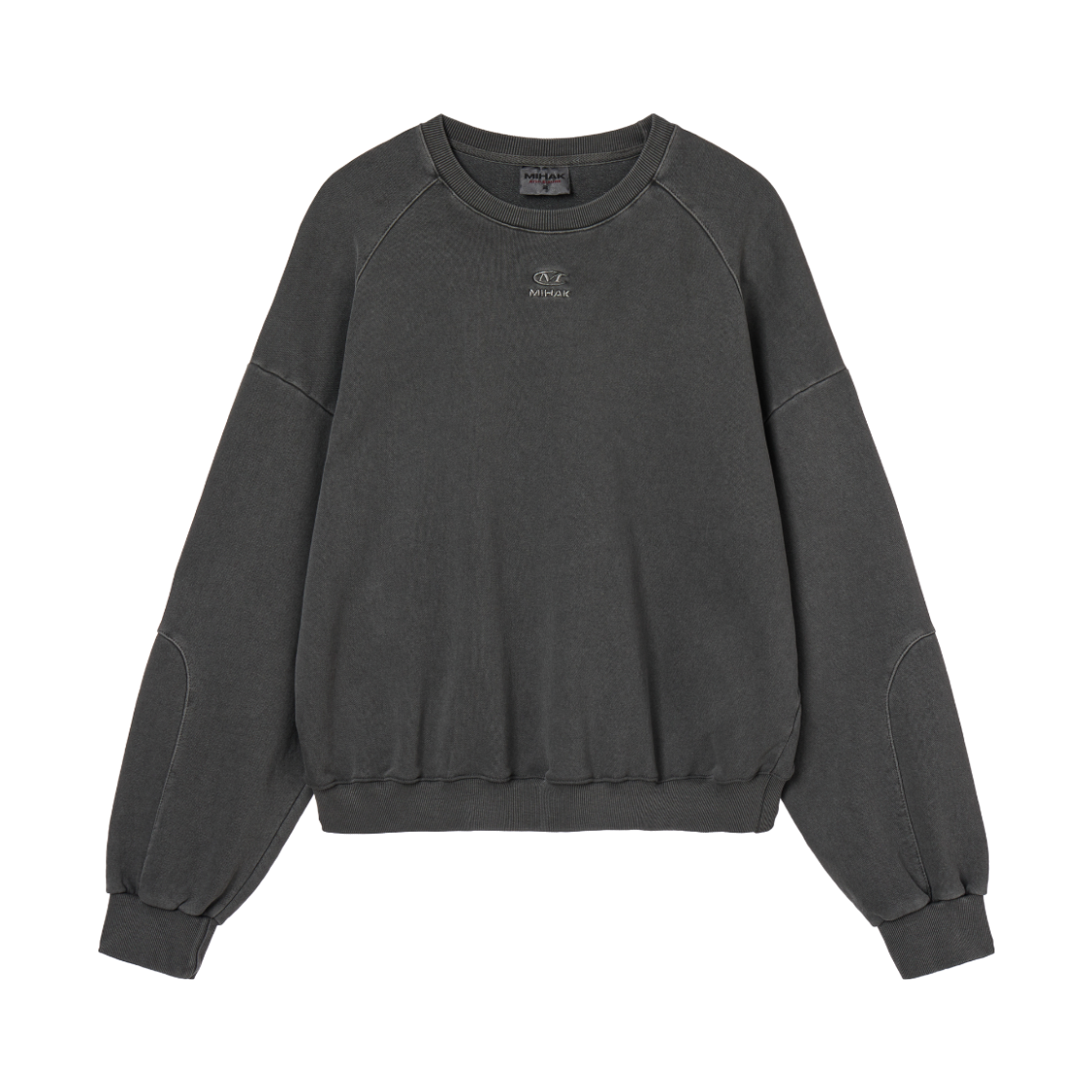 25FMMT-1400CH MIHAK Pigment Dyeing Overfit Sweatshirt Charcoal