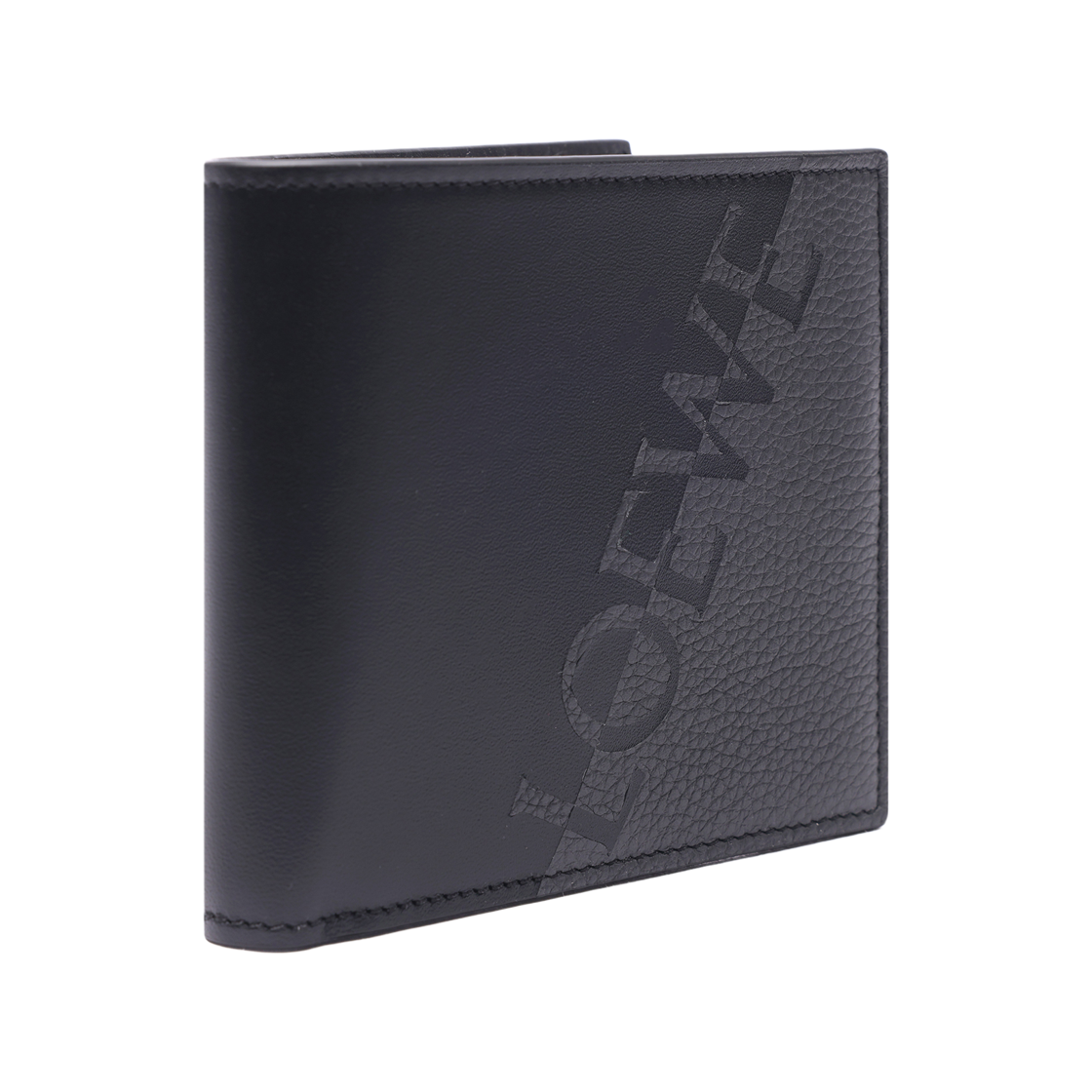 [25% 쿠폰] 로에베 시그니쳐 반지갑 카프스킨 앤트러사이트 블랙([25% 쿠폰] Loewe Signature Bi-Fold Wallet in Calfskin Anthracite Black) - 3
