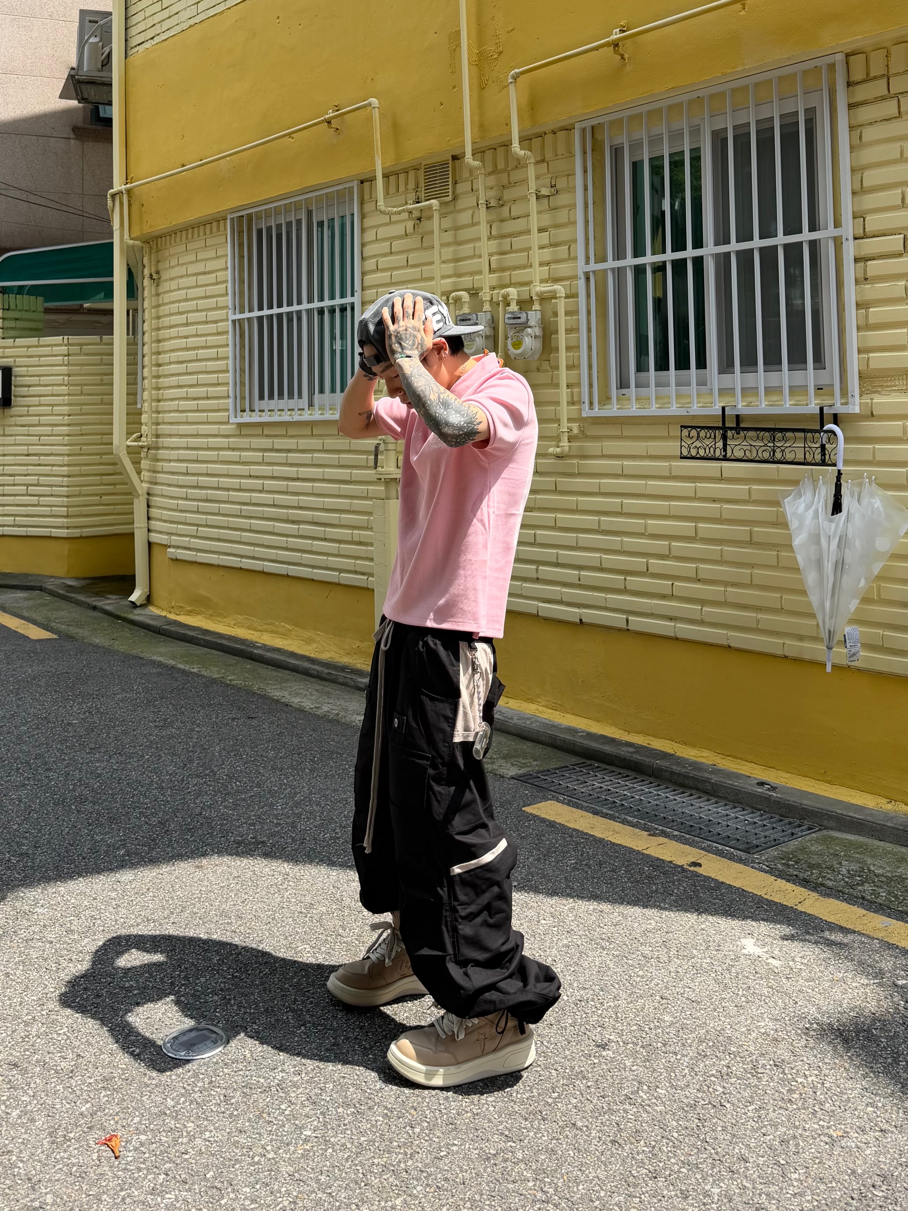 Wapworks Camp Supply Cargo Pants Black, I FEEL LUCKY Lucky Koin Polo Shirt Pink 착용 스타일 - 1