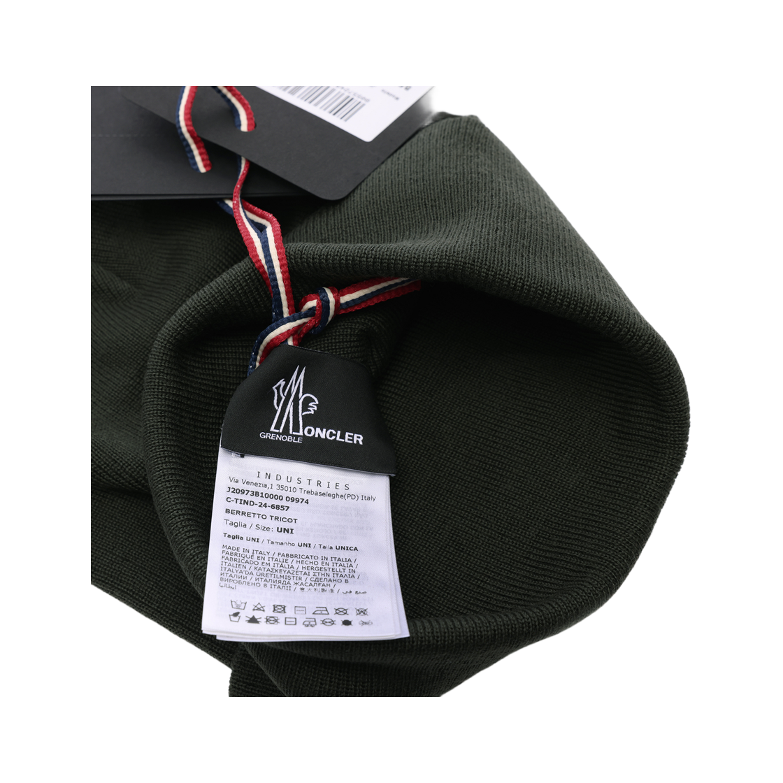 [25% 쿠폰] 몽클레르 퓨어 울 비니 다크 그린 - 24FW([25% 쿠폰] Moncler Pure Wool Beanie Dark Green - 24FW) - 6