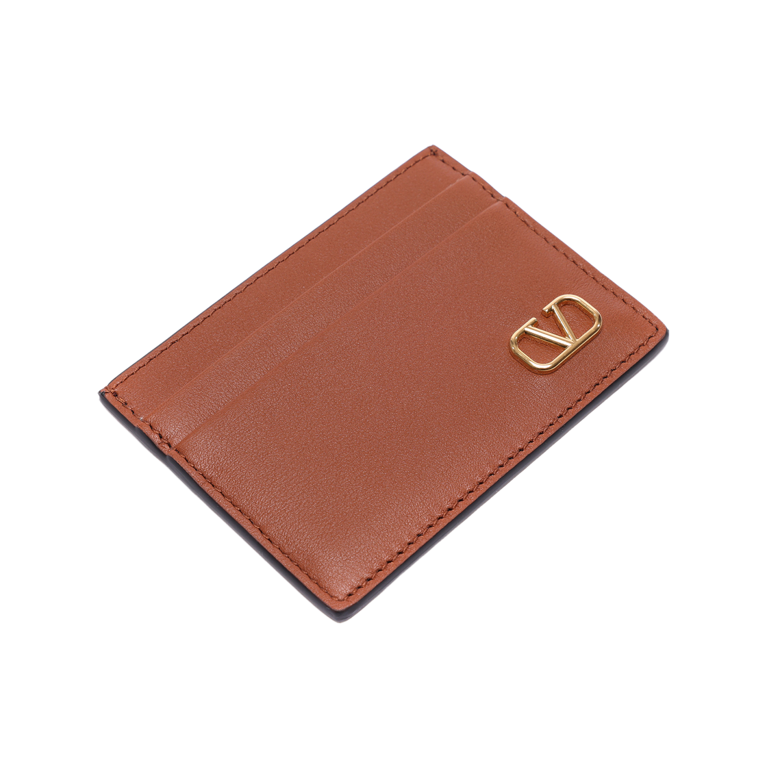 [25% 쿠폰] 발렌티노 브이로고 시그니쳐 레더 카드 홀더 브라운([25% 쿠폰] Valentino VLogo Signature Leather Card Holder Brown) - 5