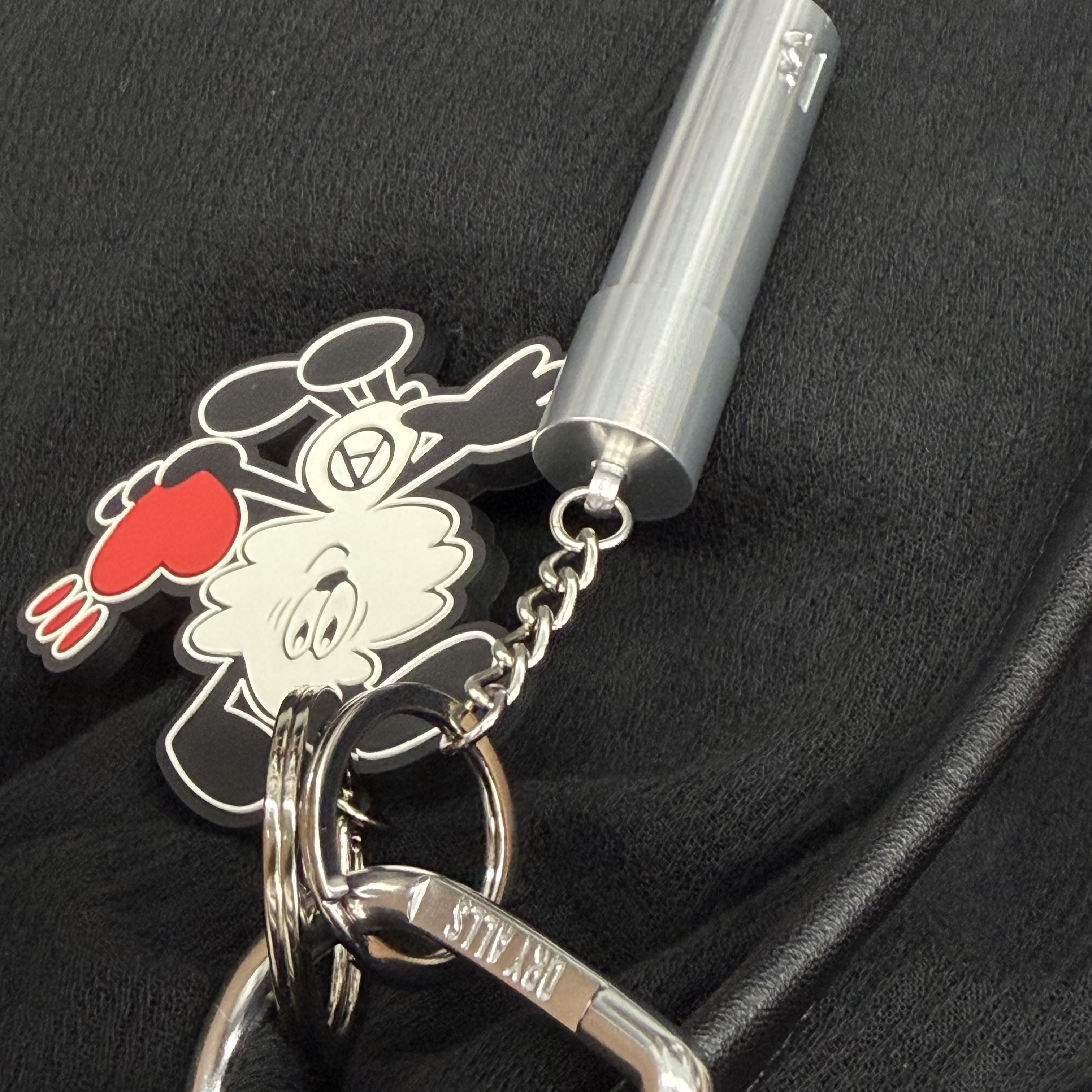 Xlim Synopsis 01 Bag Black, Human Made x Verdy Rubber Keyring Black - Jamsil Store Exclusive 착용 스타일