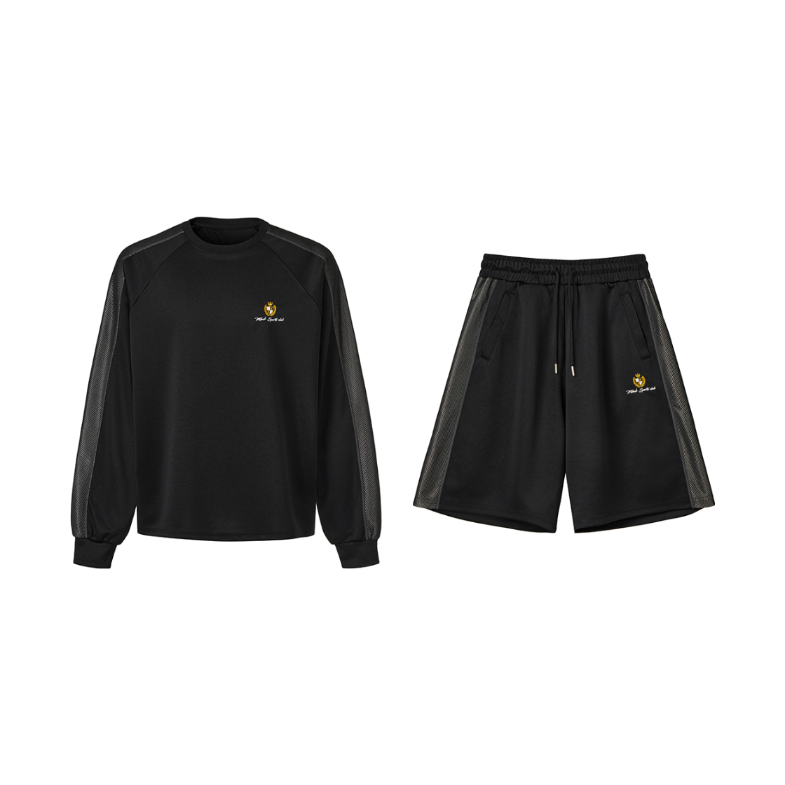 26SMSET-002BK MIHAK Ivy League Mesh Jersey Set Black