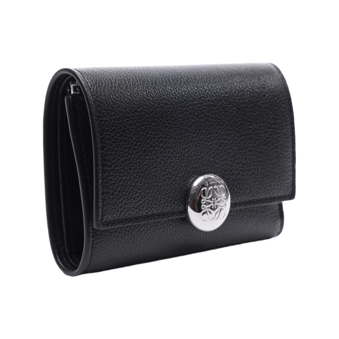 [25% 쿠폰] 로에베 페블 그레인드 카프스킨 스몰 버티컬 월렛 블랙([25% 쿠폰] Loewe Small Vertical Wallet in Pebble Grained Calfskin Black) - 3