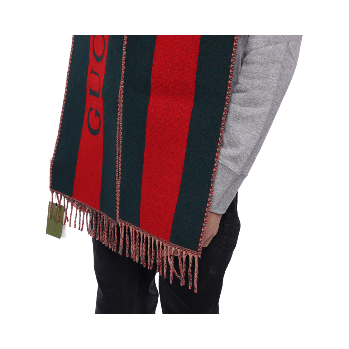 [25% 쿠폰] 구찌 웹 자카드 울 스카프 그린 레드 웹([25% 쿠폰] Gucci Web Jacquard Wool Scarf Green Red Web) - 5