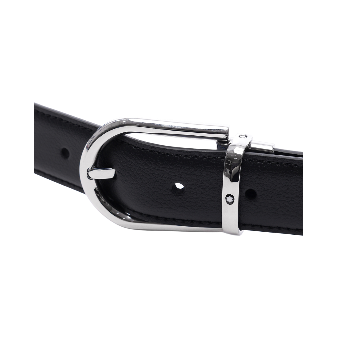 [25% 쿠폰] 몽블랑 홀스슈 버클 30mm 리버시블 레더 벨트 블랙 블루([25% 쿠폰] Montblanc Horseshoe Buckle 30mm Reversible Leather Belt Black Blue) - 3