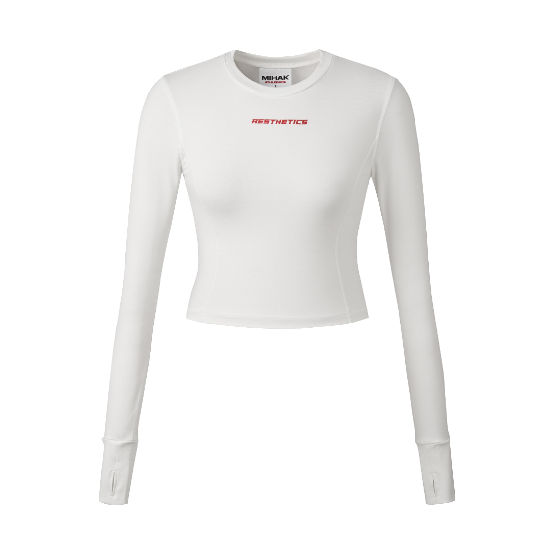 25FMWLT-2400WH MIHAK Aesthetics Crop Long Sleeve White