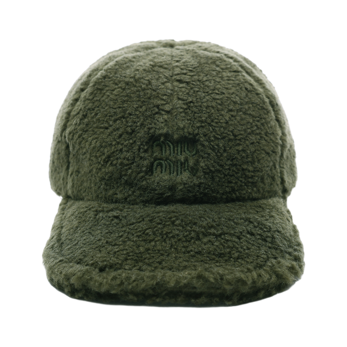 [25% 쿠폰] 미우 미우 플리스 베이스볼 캡 그린([25% 쿠폰] Miu Miu Fleece Baseball Cap Green) - 3