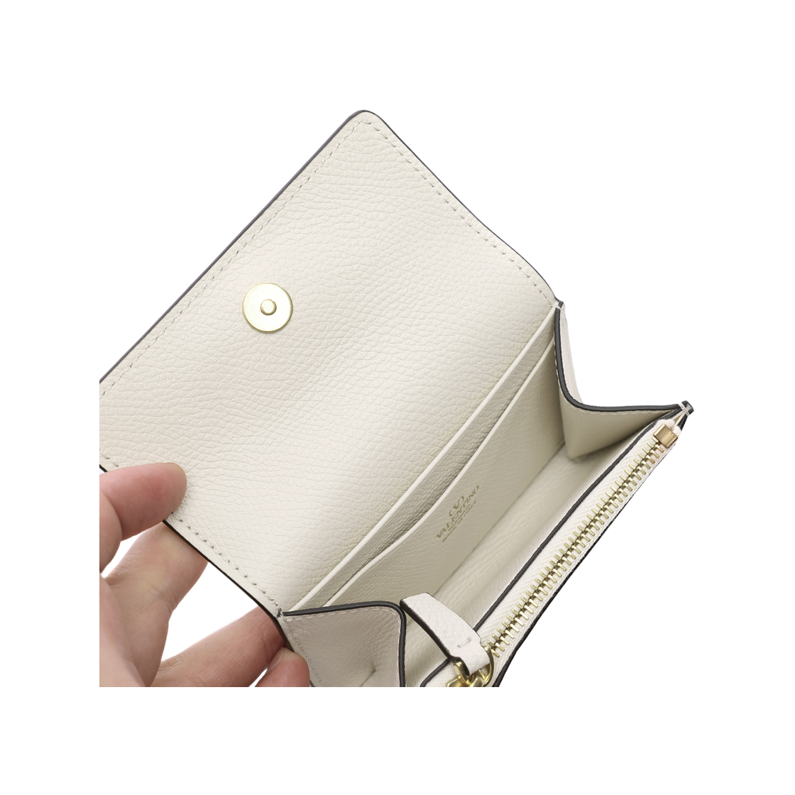 [25% 쿠폰] 발렌티노 브이로고 카드 월렛 라이트 아이보리([25% 쿠폰] Valentino Vlogo Card Wallet Light Ivory) - 6