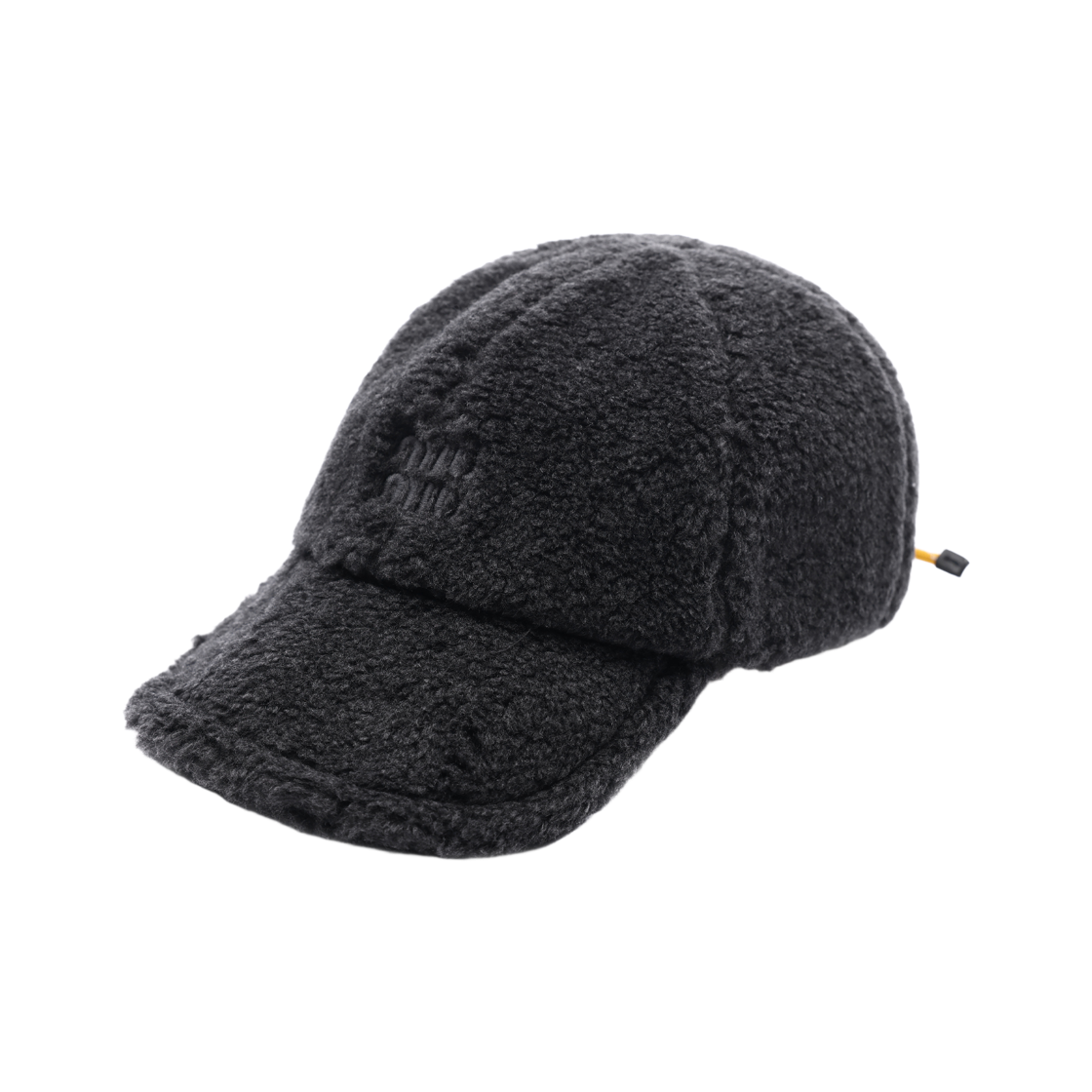5HC369 2IDY F0S0O 25F [25% 쿠폰] Miu Miu Fleece Baseball Cap Anthracite Yellow