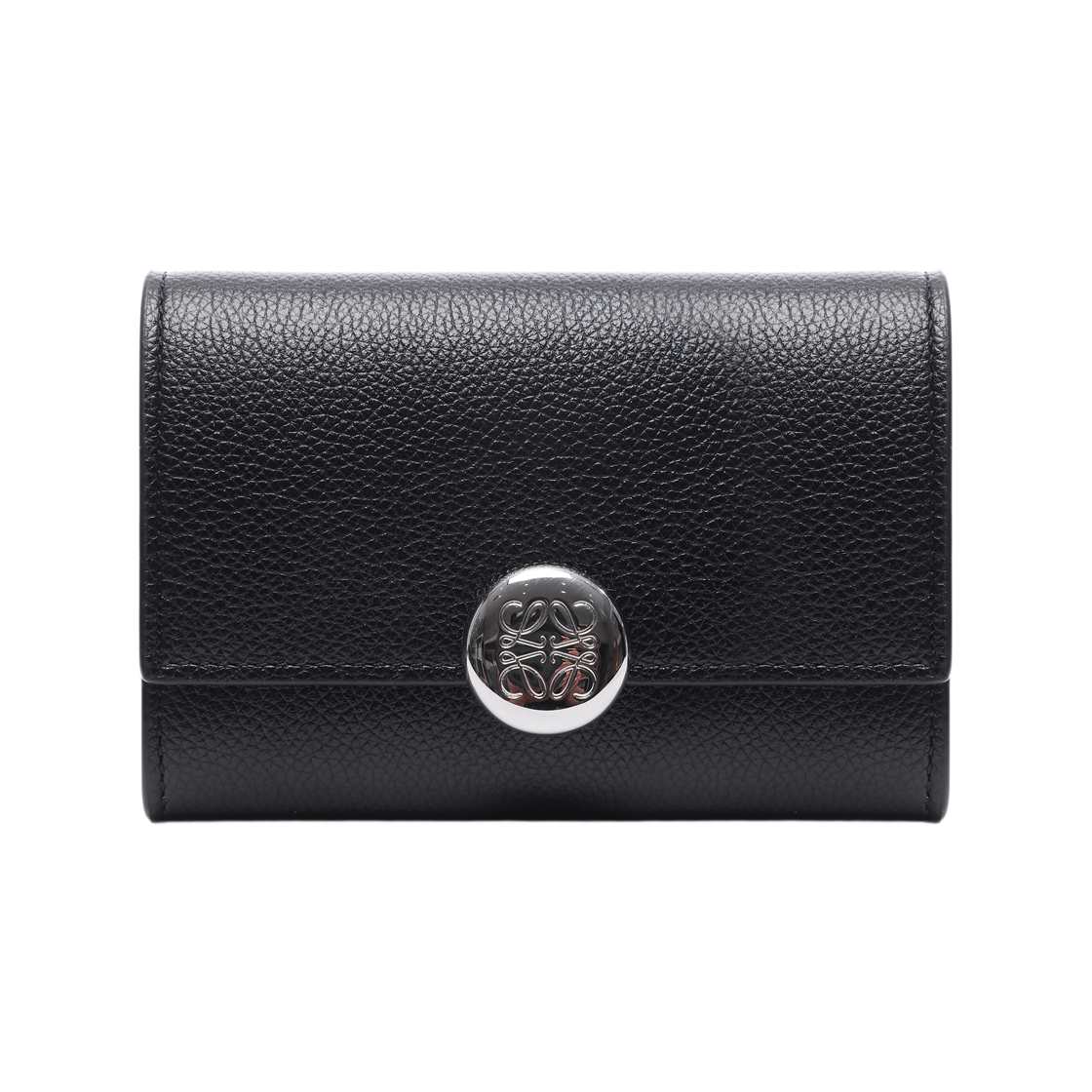 CANBS33X03 1100 26F [25% 쿠폰] Loewe Small Vertical Wallet in Pebble Grained Calfskin Black