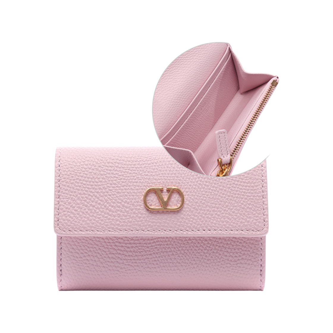 [25% 쿠폰] 발렌티노 브이로고 시그니쳐 반지갑 핑크([25% 쿠폰] Valentino Vlogo Signature Bi-Fold Wallet Pink) - 2