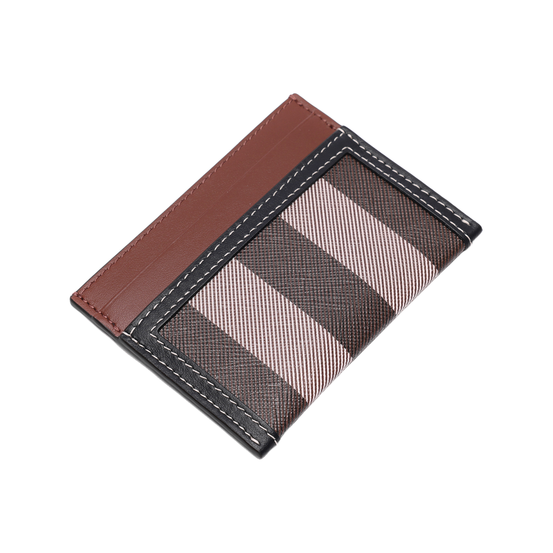 [25% 쿠폰] 버버리 체크 투톤 레더 카드 케이스 다크 버치 브라운([25% 쿠폰] Burberry Check and Two-Tone Leather Card Case Dark Birch Brown) - 5