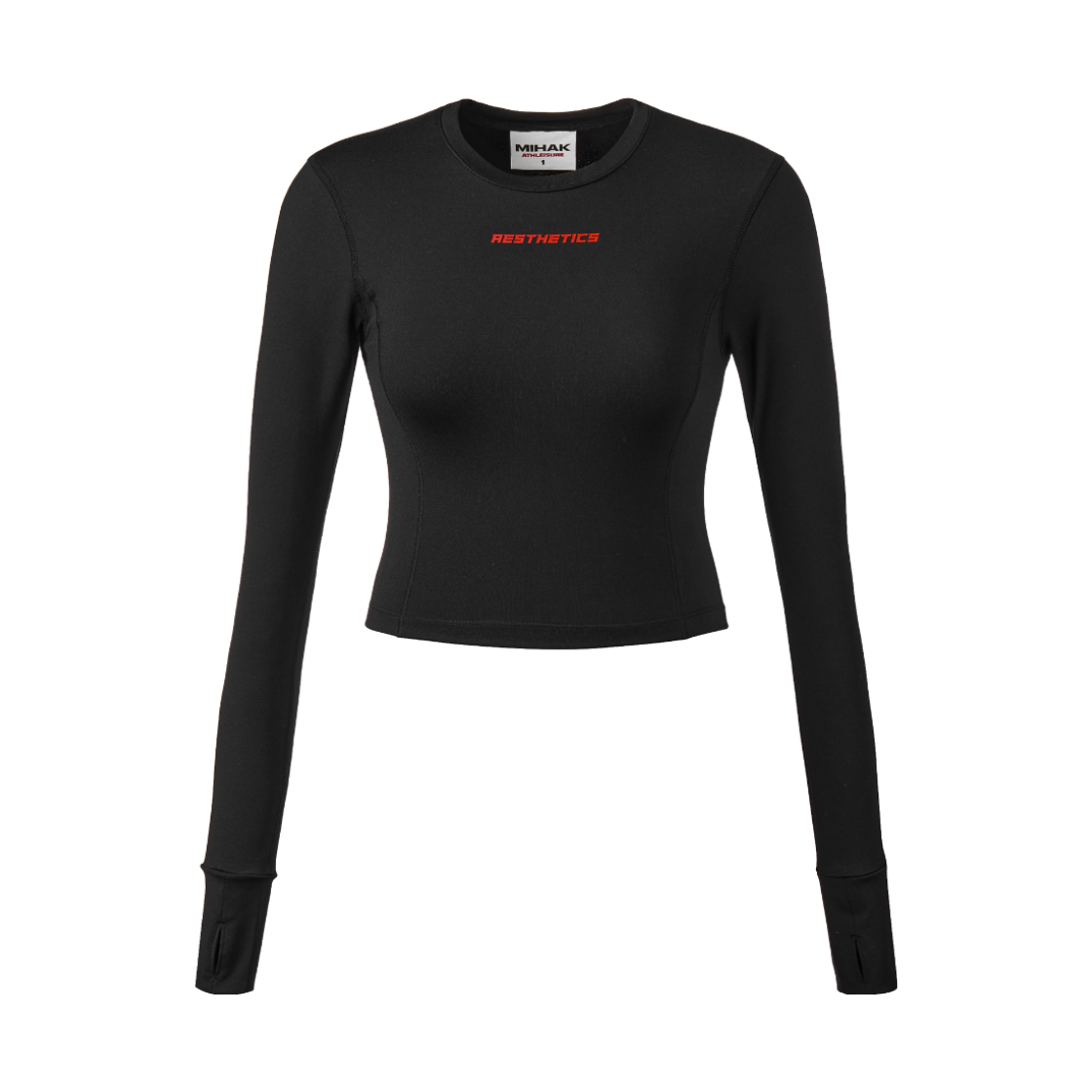 25FMWLT-2400BK MIHAK Aesthetics Crop Long Sleeve Black