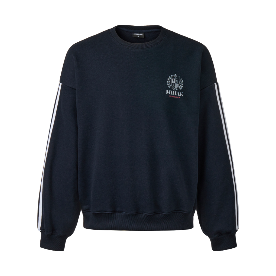 26SMMT-1400NV MIHAK Ivy League Track Line Sweatshirt Navy