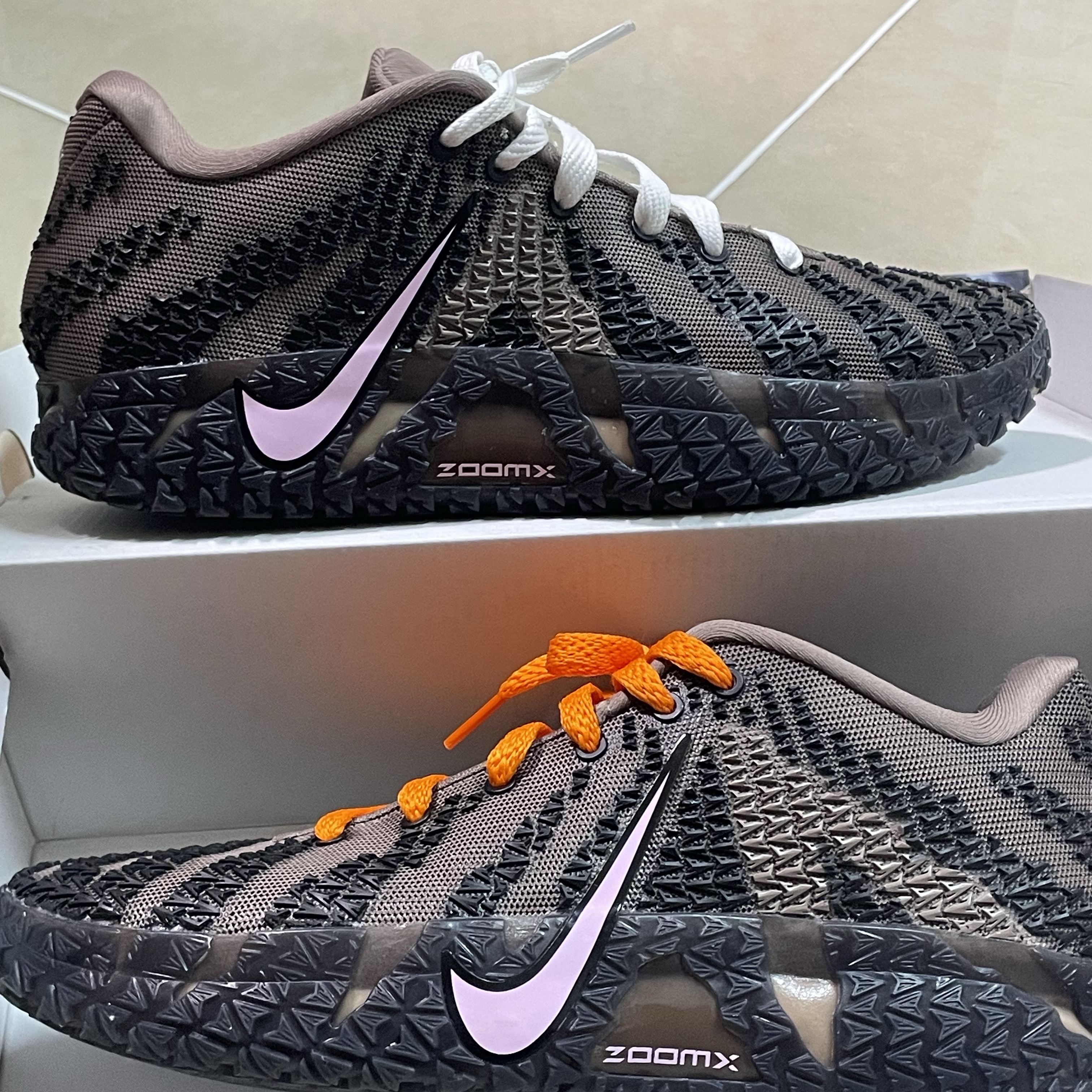 Nike Ja 3 EP Mink Brown Pink Foam 착용 스타일 - 2