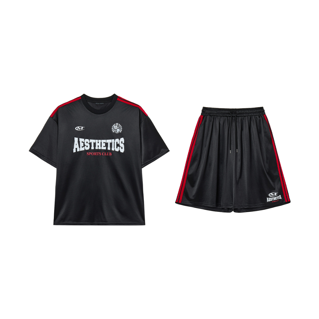 26SMSET-003BK MIHAK Aesthetics Club Jersey Set Black