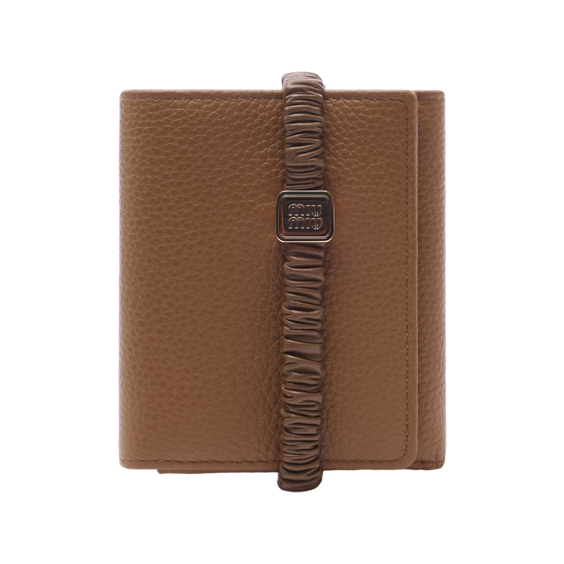 5MH051 2CSK F03WA 24F [25% 쿠폰] Miu Miu Logo Loop Wallet Brown Orange