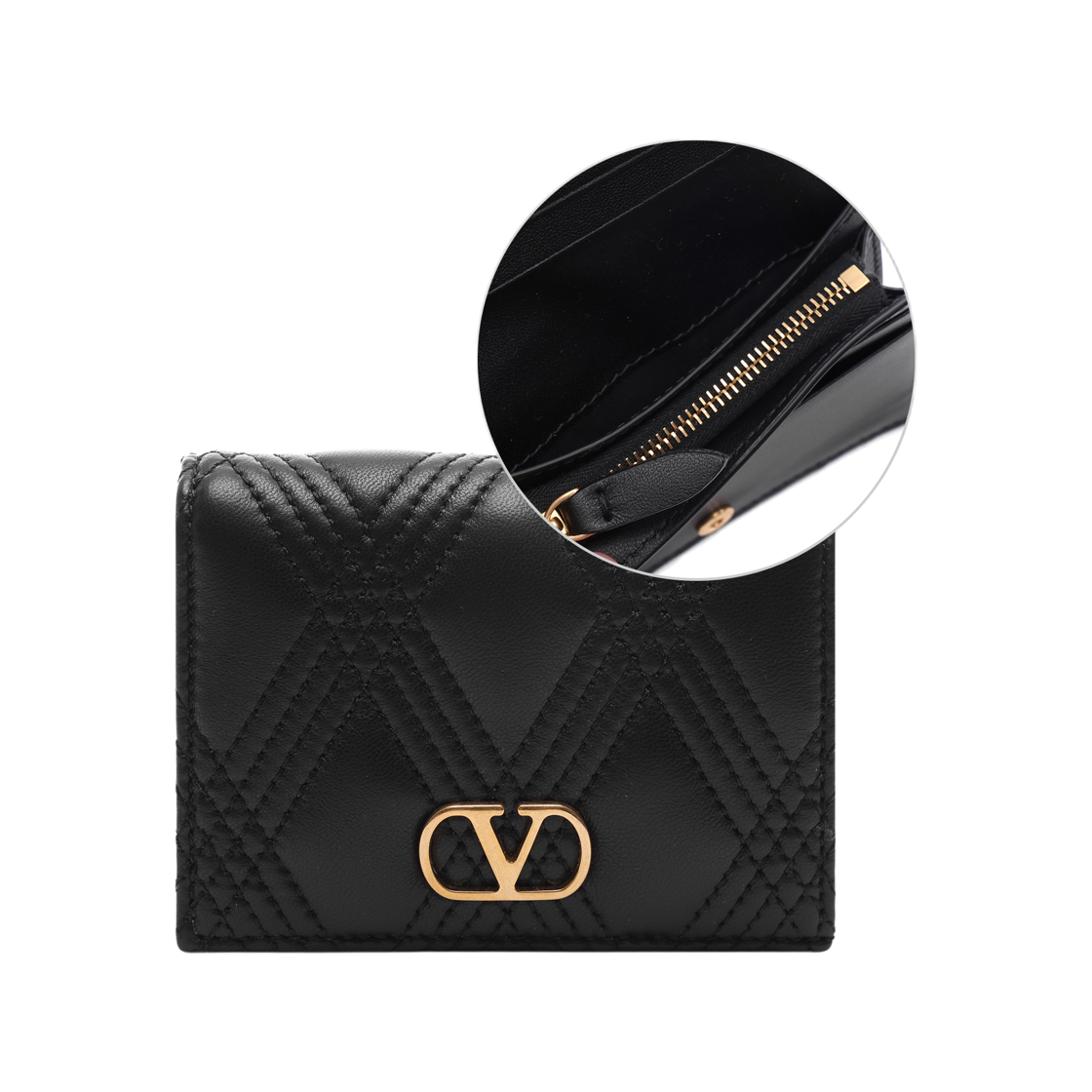 [25% 쿠폰] 발렌티노 브이로고 월렛 블랙([25% 쿠폰] Valentino Vlogo Wallet Black) - 2