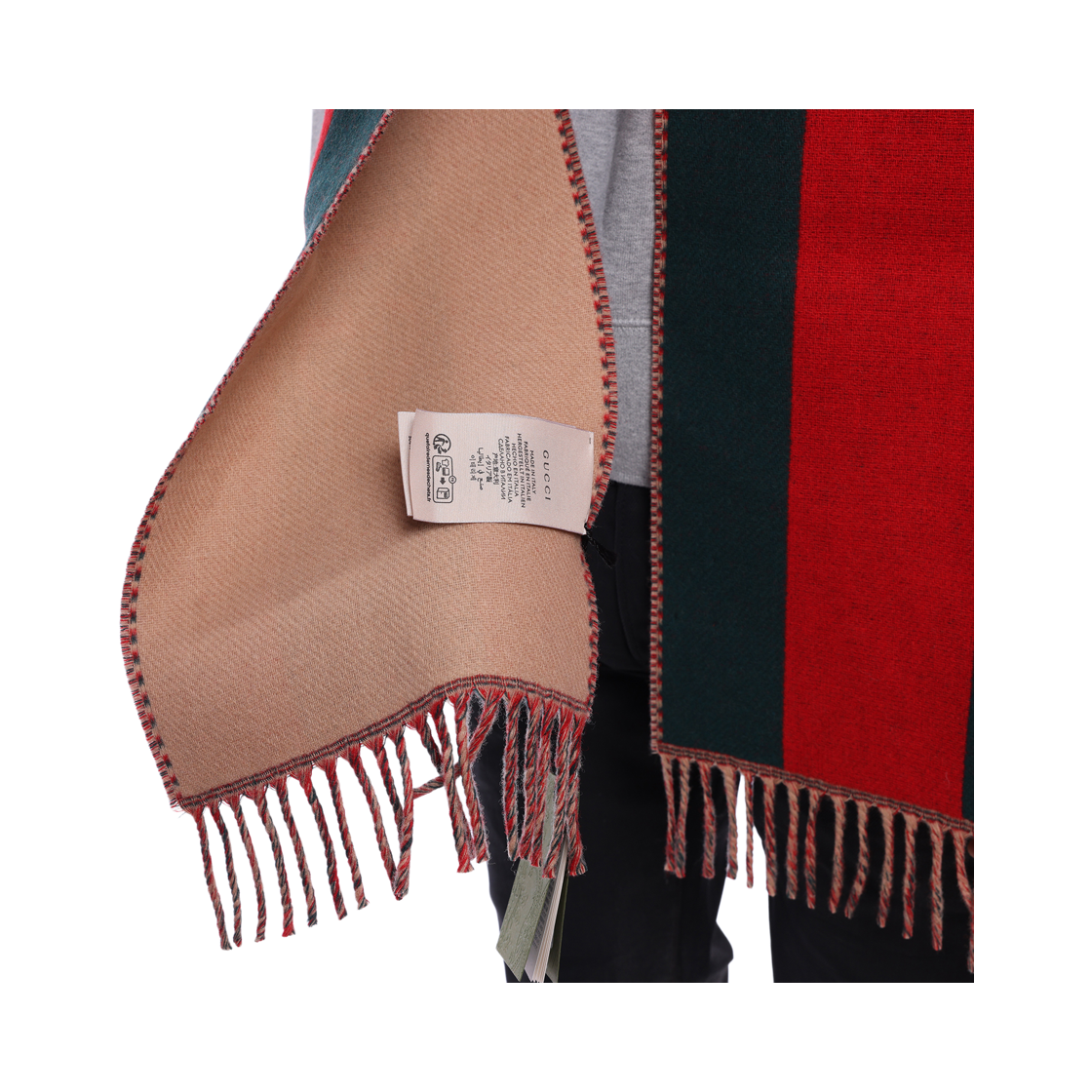 [25% 쿠폰] 구찌 웹 자카드 울 스카프 그린 레드 웹([25% 쿠폰] Gucci Web Jacquard Wool Scarf Green Red Web) - 6