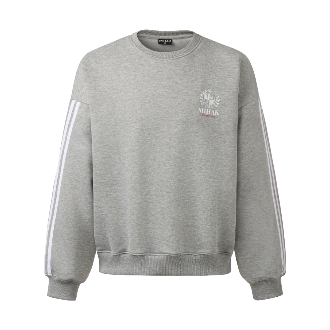 26SMMT-1400GRY MIHAK Ivy League Track Line Sweatshirt Gray