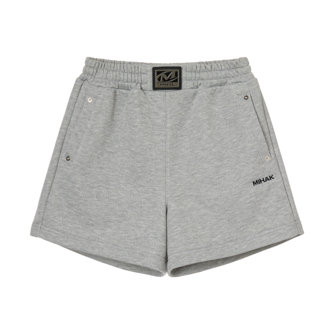 26SMWHP-2801GRY MIHAK Metal Plate Womens Shorts Gray