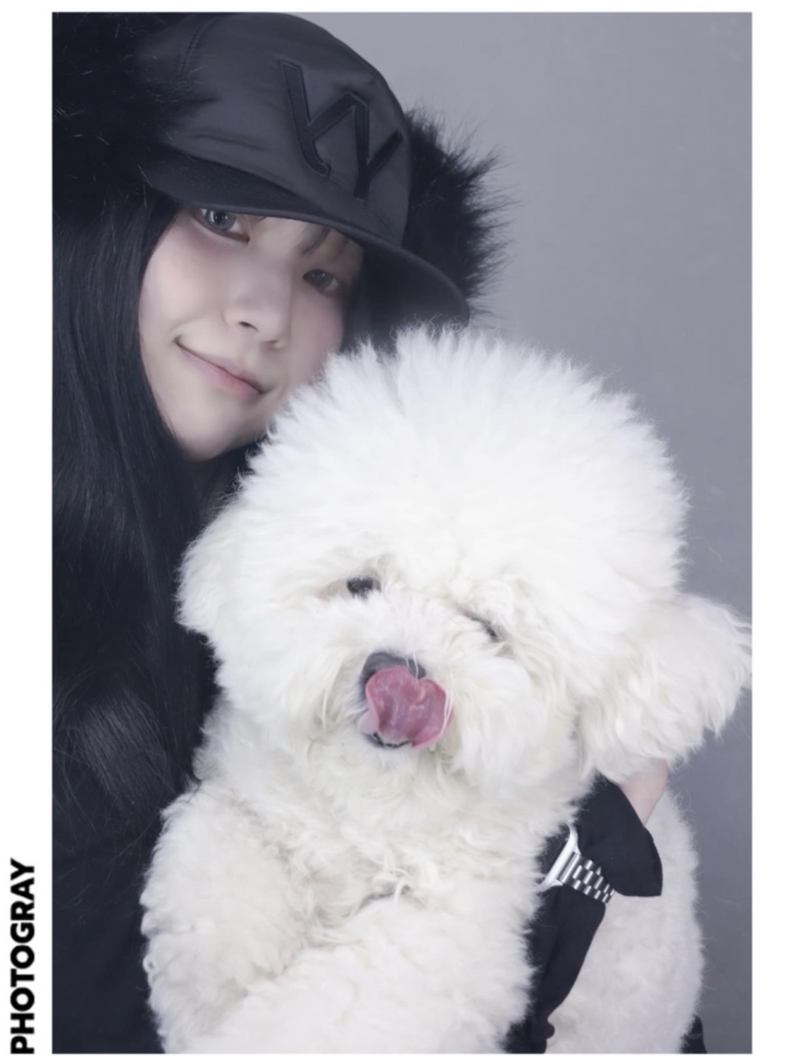 Open Yy Faux Fur Earflap Cap Black 착용 스타일 - 2